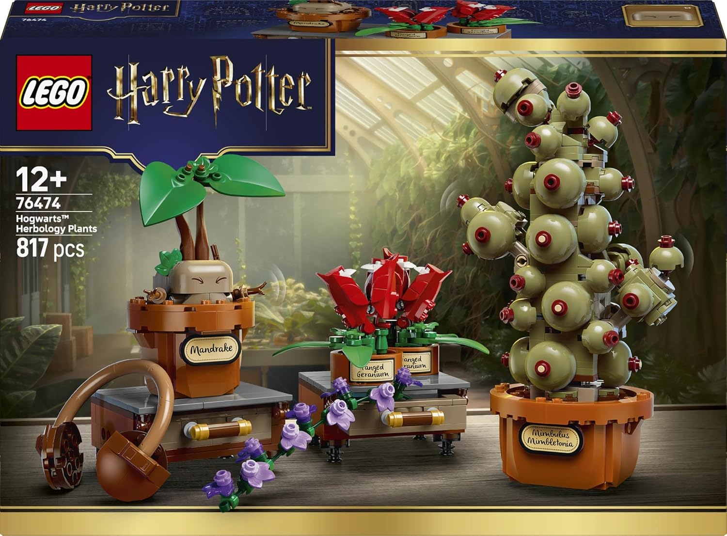 Lego Harry Potter 76474 Hogwarts Herbology Plants 817Pcs Box