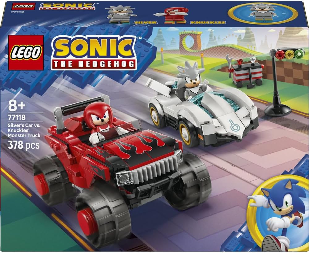Lego Sonic 77118 Silvers Car vs Knuckles Monster Truck 378Pcs