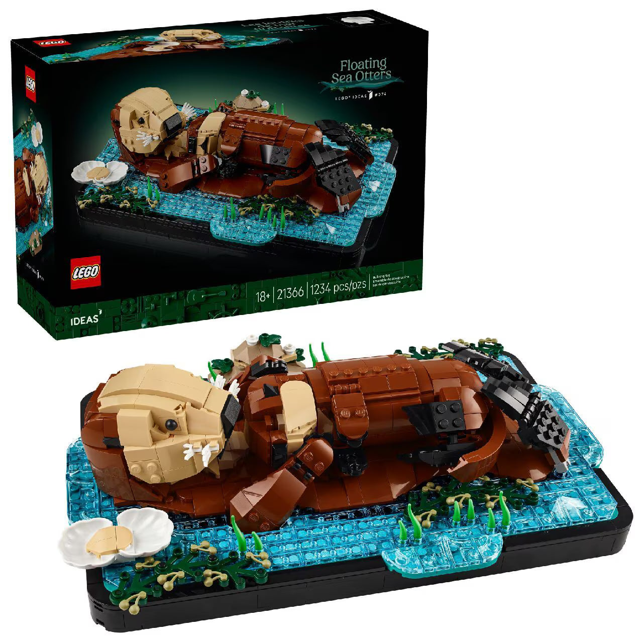 Lego Ideas 21366 Floating Sea Otters 1234Pcs