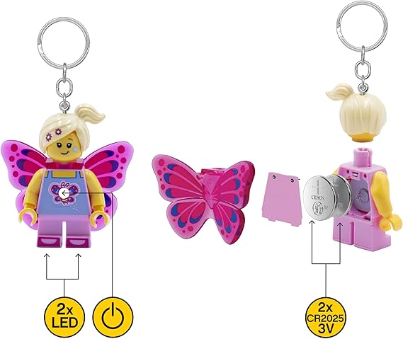 Lego IQ Minifigures Keychain Light Butterfly Girl