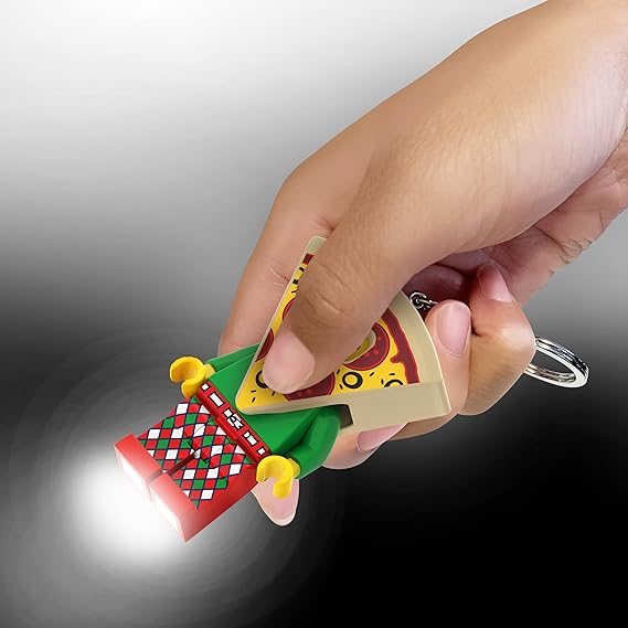 Lego IQ Minifigures Keychain Pizza Guy