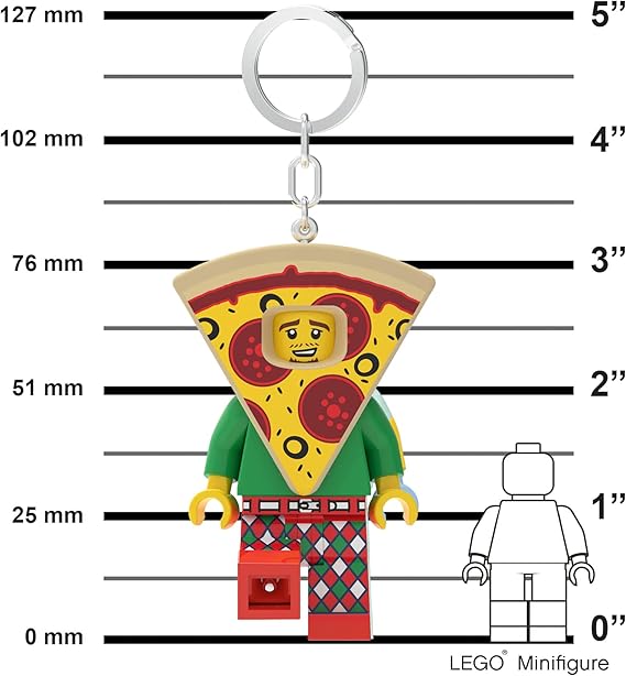 Lego IQ Minifigures Keychain Light Pizza Guy Size