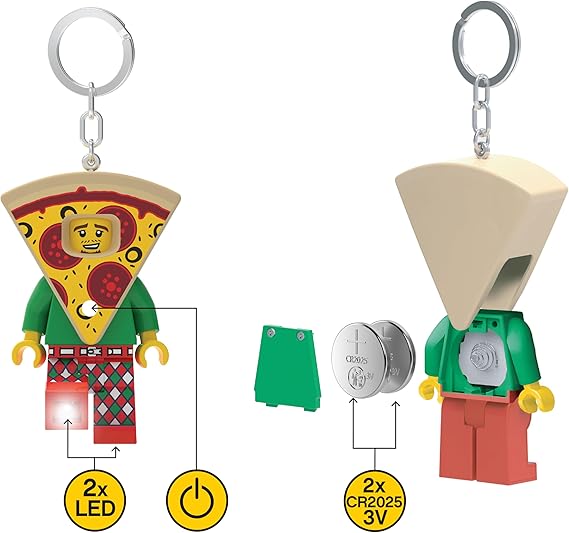 Lego IQ Minifigures Keychain Light Pizza Man