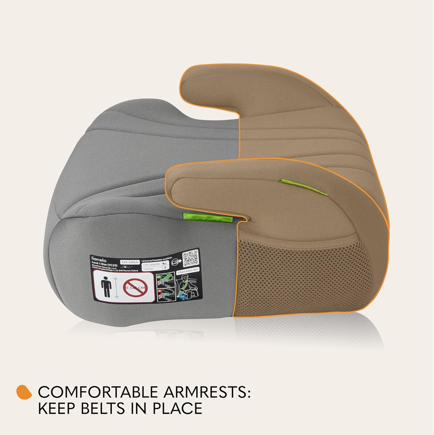 Lionelo Booster Car Seat Luuk I-Size for Kids 22-36kg Lionelo Yallatoys