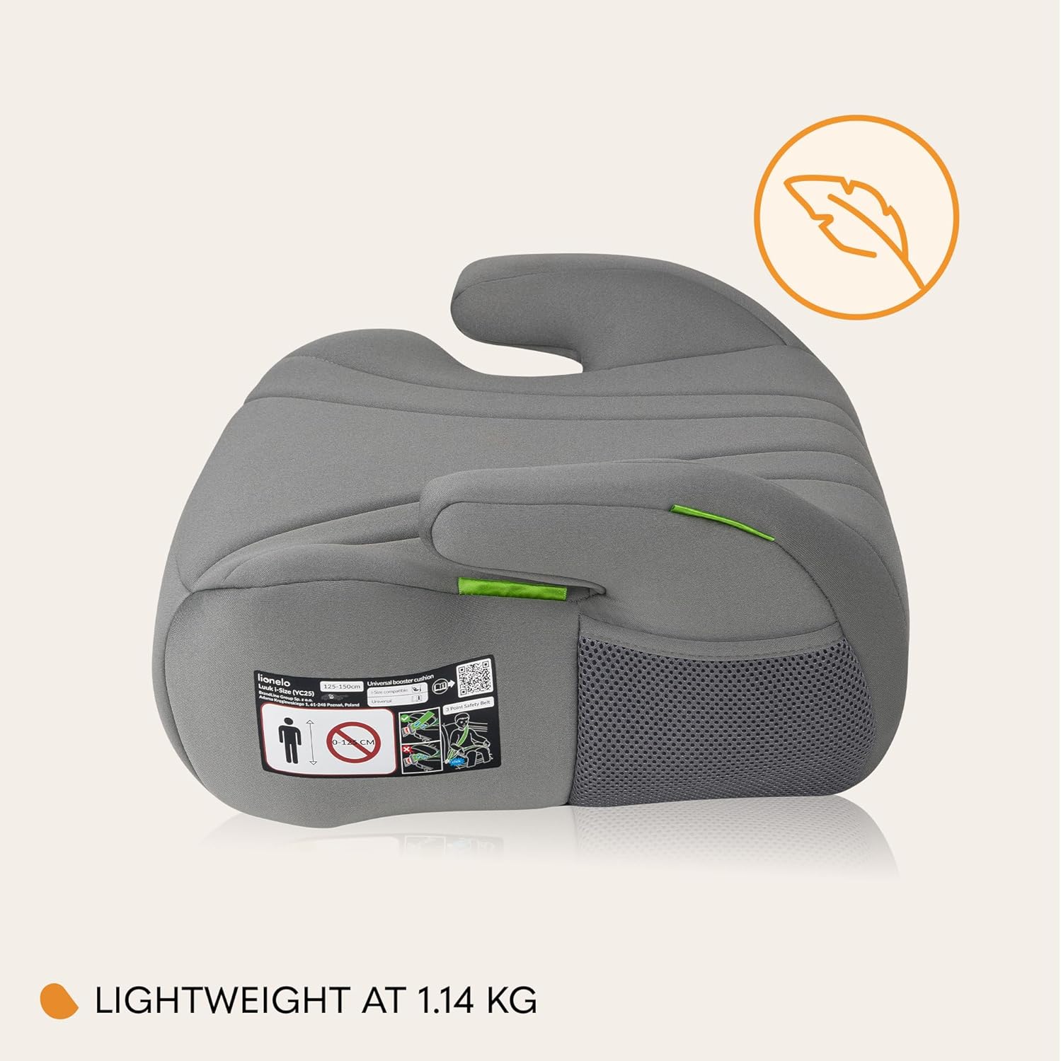 Lionelo Booster Car Seat Luuk I-Size for Kids 22-36kg Lionelo Yallatoys