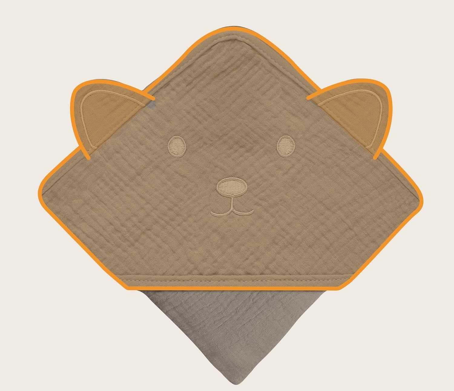 Lionelo Muslin Hooded Towel Beige Cappuccino Lionelo Yallatoys