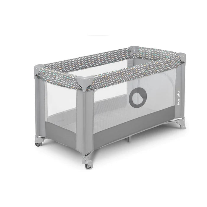Lionelo Stefi Grey Concrete Multicolor 2-in-1 Travel Cot & Playpen Lionelo Yallatoys