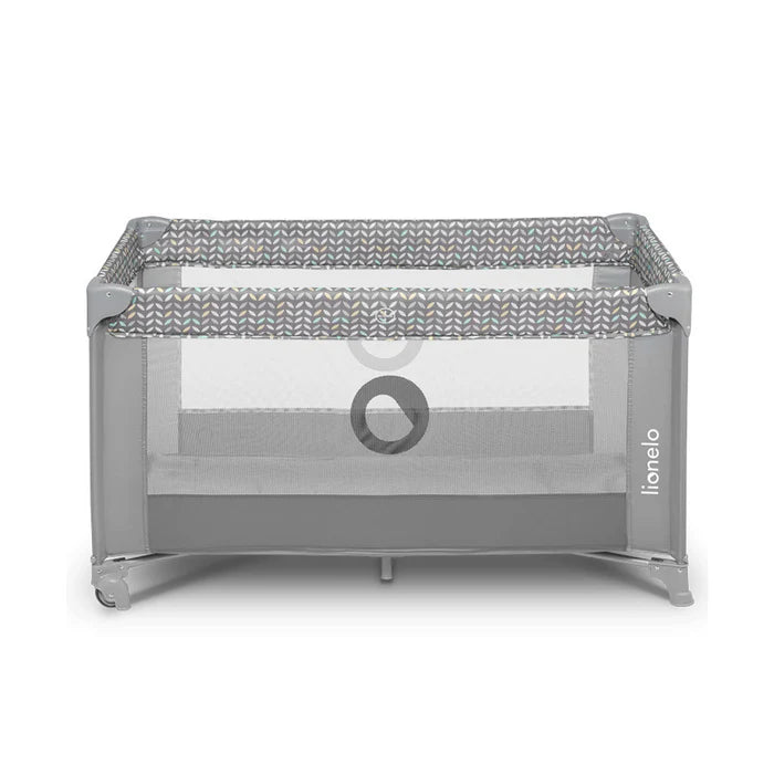 Lionelo Stefi Grey Concrete Multicolor 2-in-1 Travel Cot & Playpen Lionelo Yallatoys