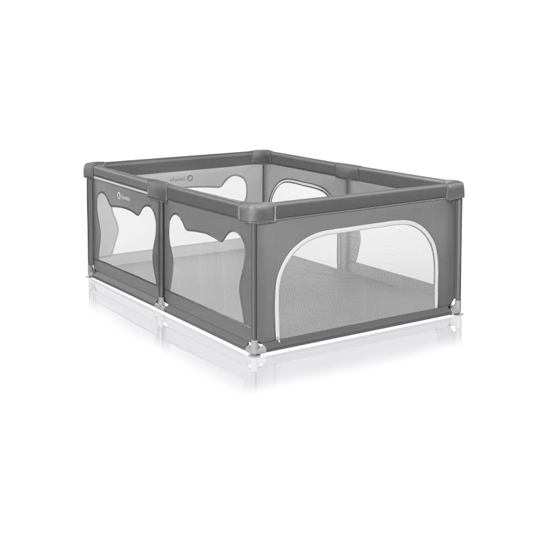 Lionelo Willow Grey Concrete Playpen Lionelo Yallatoys
