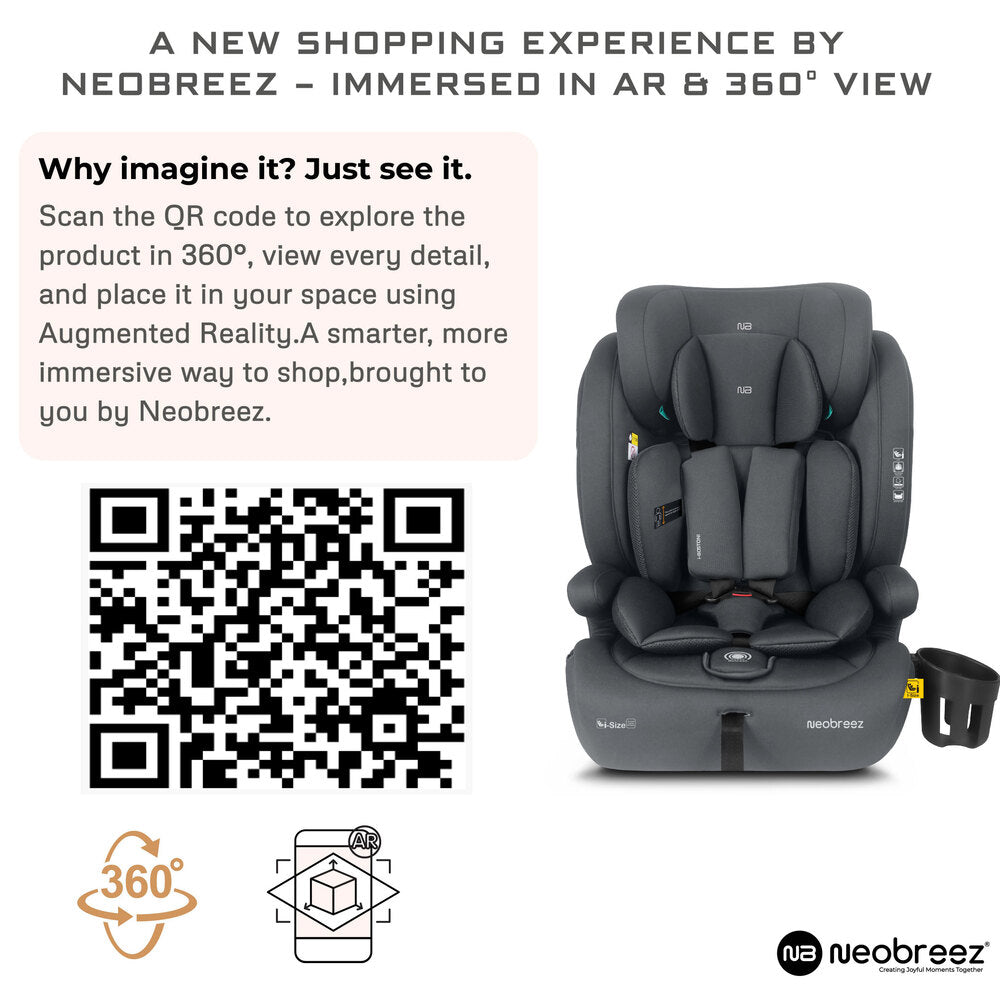Neobreez i Bostoni 3 In 1 Toddler i Size Car Seat Grey Neobreez Yallatoys