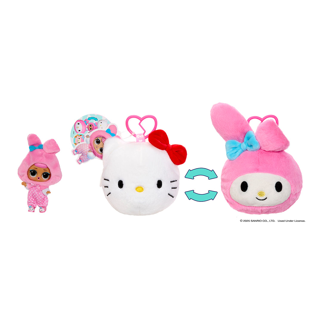 لعبة LOL Surprise Loves Hello Kitty محشوة قابلة للعكس متنوعة