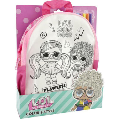 LOL Surprise Backpack Color and Style with 5pcs Washable markers