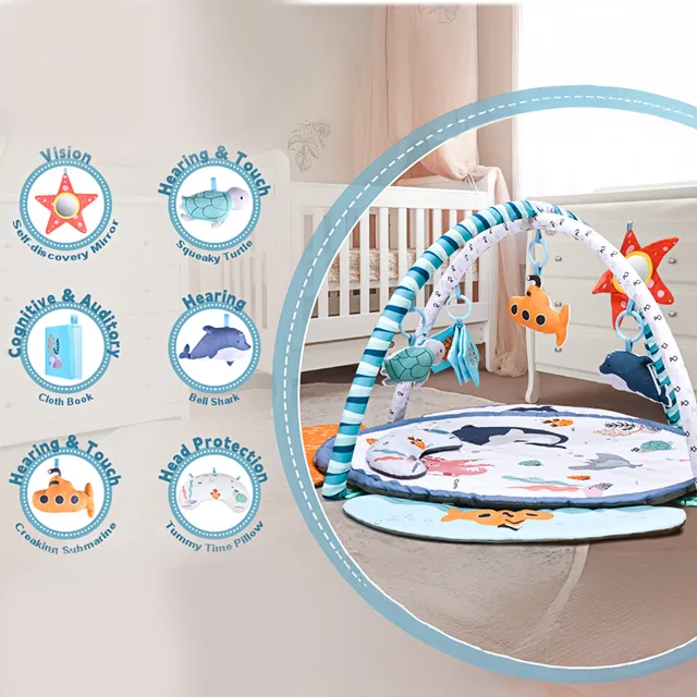 Little Learners Ocean Theme Baby Playmat With Toys