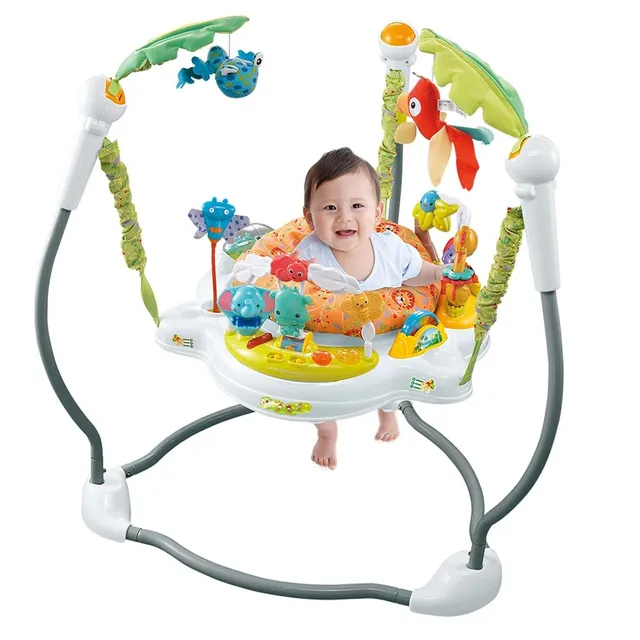 Little Learners Jungle Jumper With Lights And Music White Little Learners Yallatoys