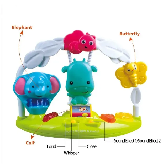 Little Learners Jungle Jumper With Lights And Music White Little Learners Yallatoys
