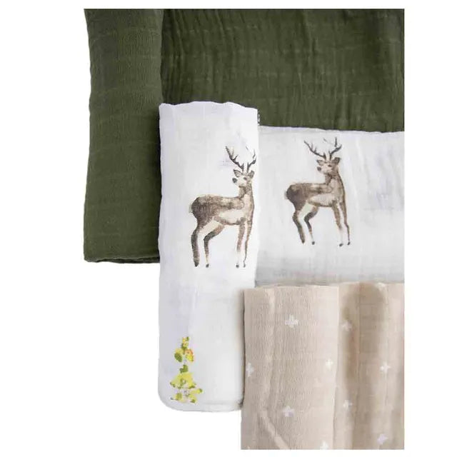 Little Unicorn Cotton Muslin Swaddle 3 Pack Oh Deer 2 Little Unicorn Yallatoys