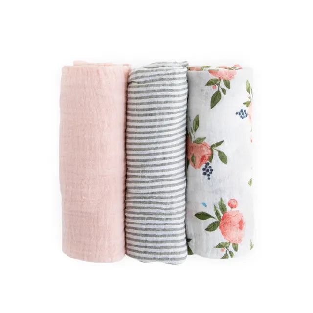 Little Unicorn Cotton Muslin Swaddle 3 Pack Watercolor Roses 2 Little Unicorn Yallatoys