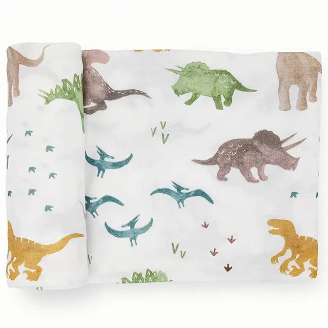 Little Unicorn Stretch Knit Swaddle 2 Pack Dino Pals Little Unicorn Yallatoys