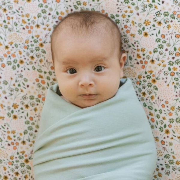 Little Unicorn Stretch Knit Swaddle 2 Pack Frost Green Little Unicorn Yallatoys
