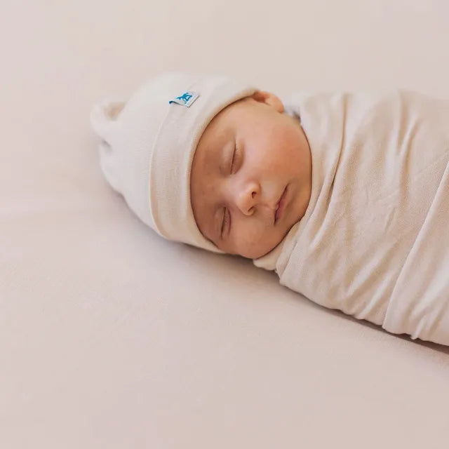 Little Unicorn Stretch Knit Swaddle and Hat Set Soft Blush Little Unicorn Yallatoys