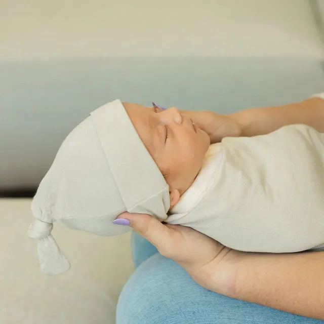 Little Unicorn Stretch Knit Swaddle and Hat Set Pebble Little Unicorn Yallatoys