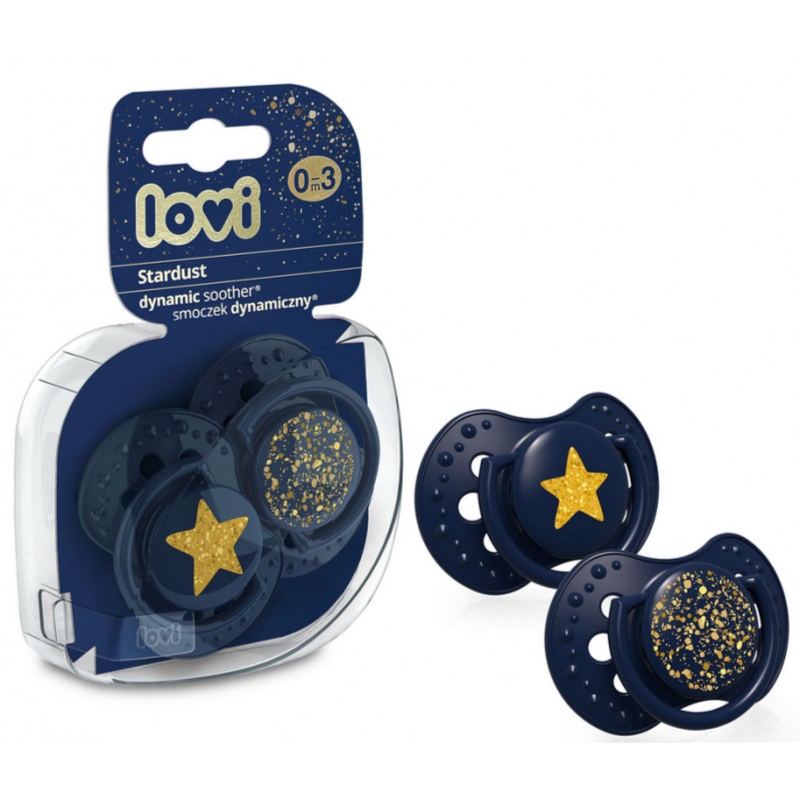 Lovi Baby Soother Stardust Blue 0-3M 2PCS Lovi Baby Yallatoys