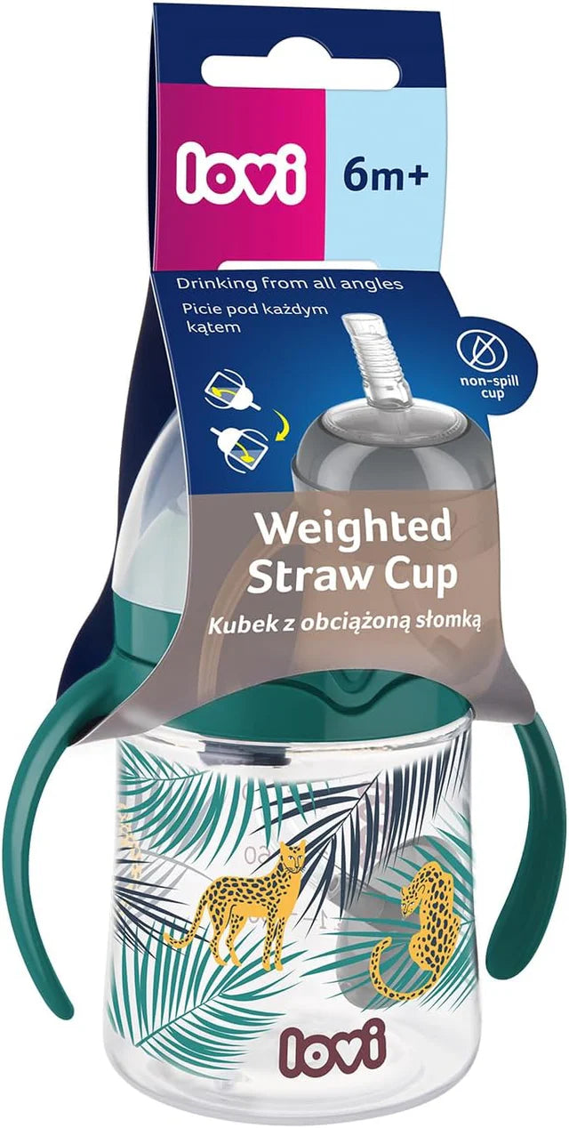 Lovi Baby Weighted Straw Cup 6M+ Jungle 150ML Lovi Baby Yallatoys