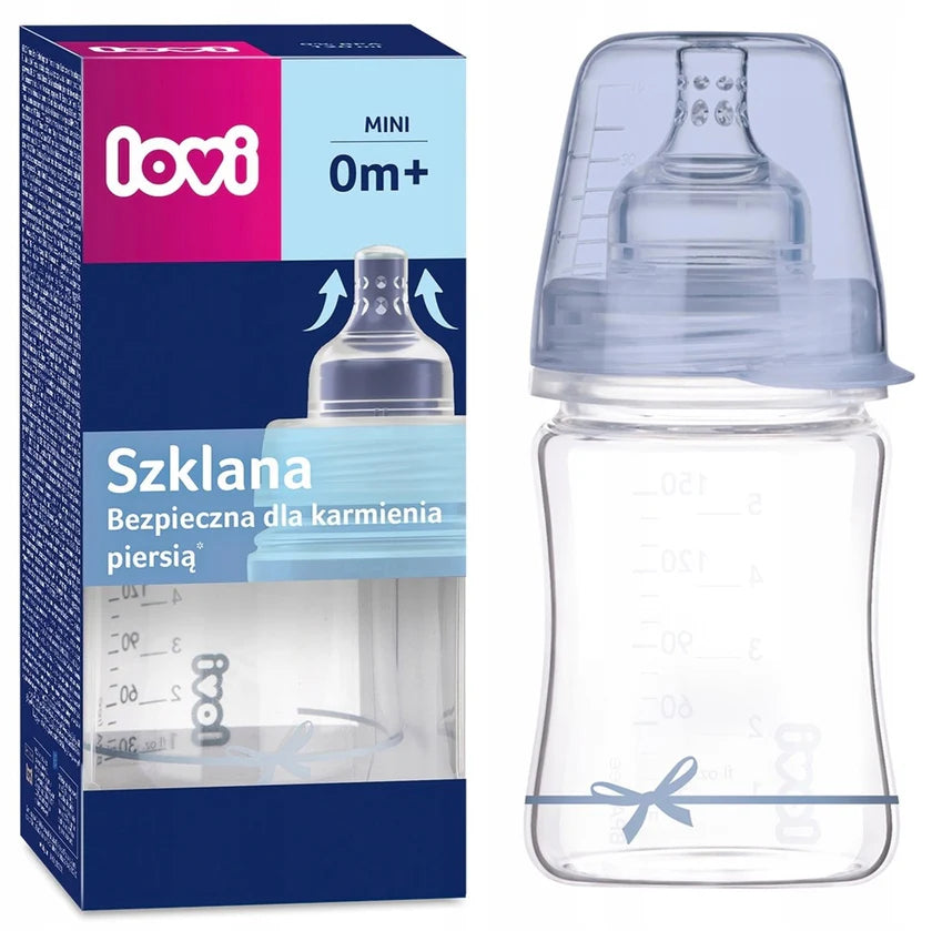 Lovi Baby Glass Bottle Boy Mini 0M+150ML Lovi Baby Yallatoys