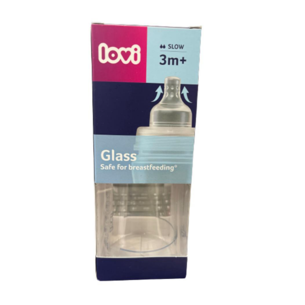 Lovi Baby Glass Bottle Boy Slow 3M+250ML Lovi Baby Yallatoys
