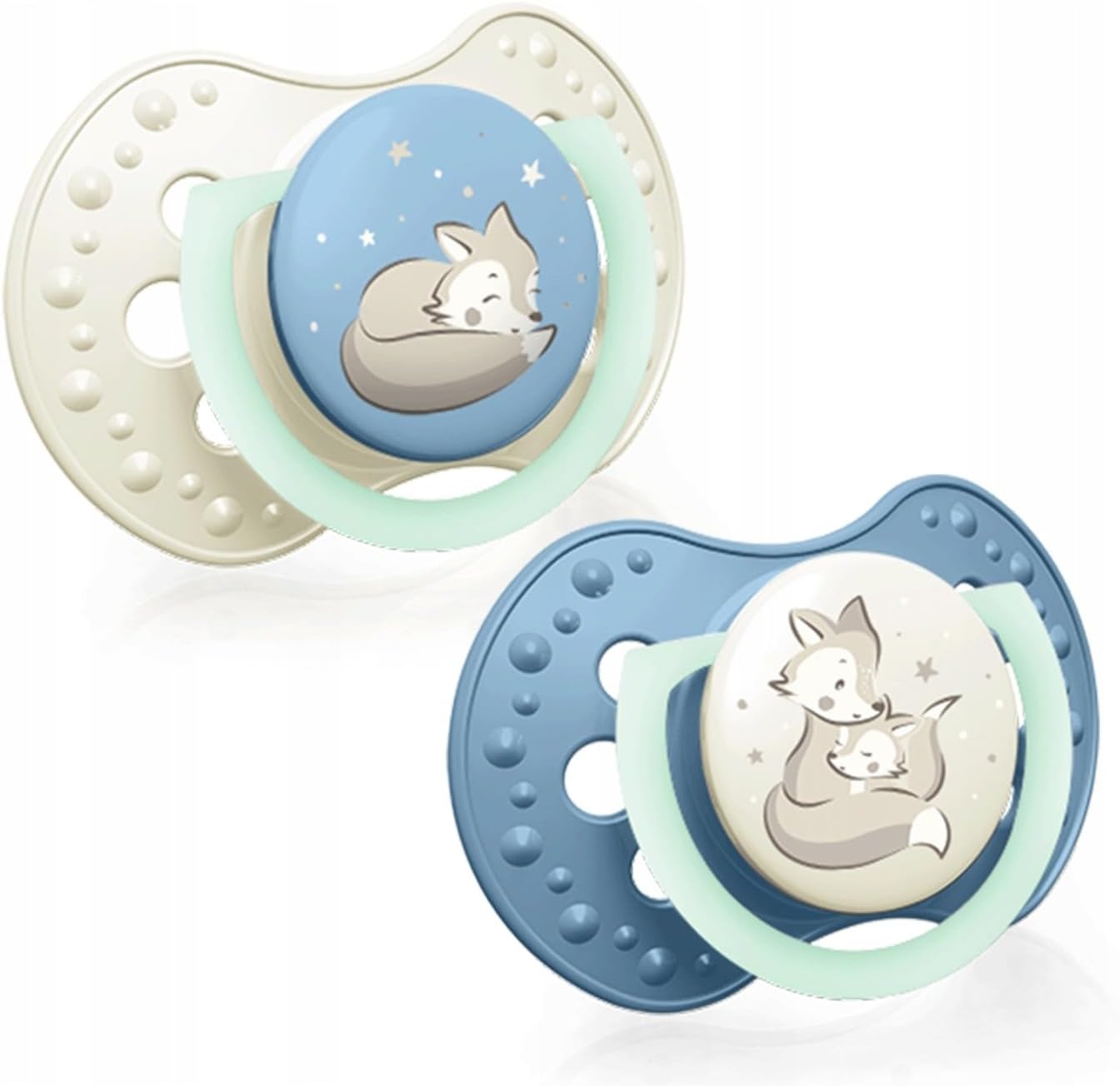 Lovi Baby Soother Night & Day Boy 0-3M 2PCS Lovi Baby Yallatoys