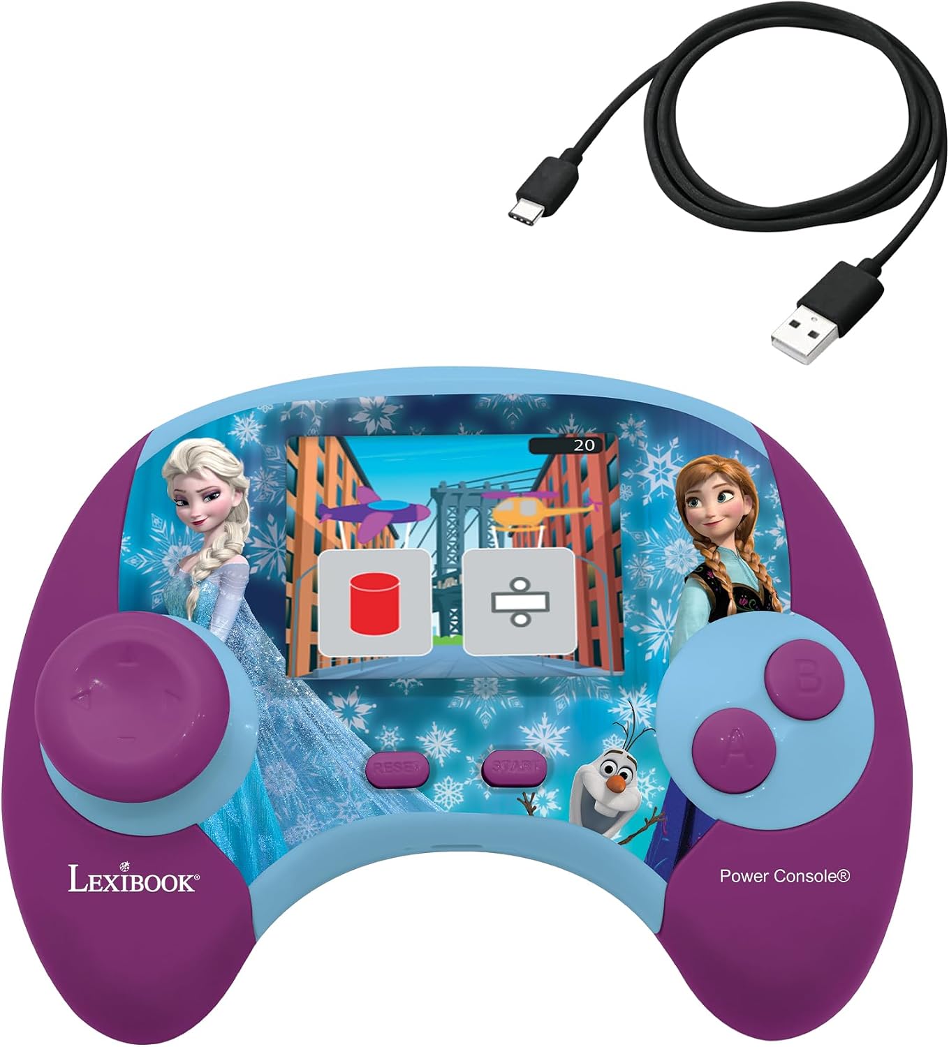 Lexibook Disney Frozen Power Console Educational Handheld Console for Kids French and English