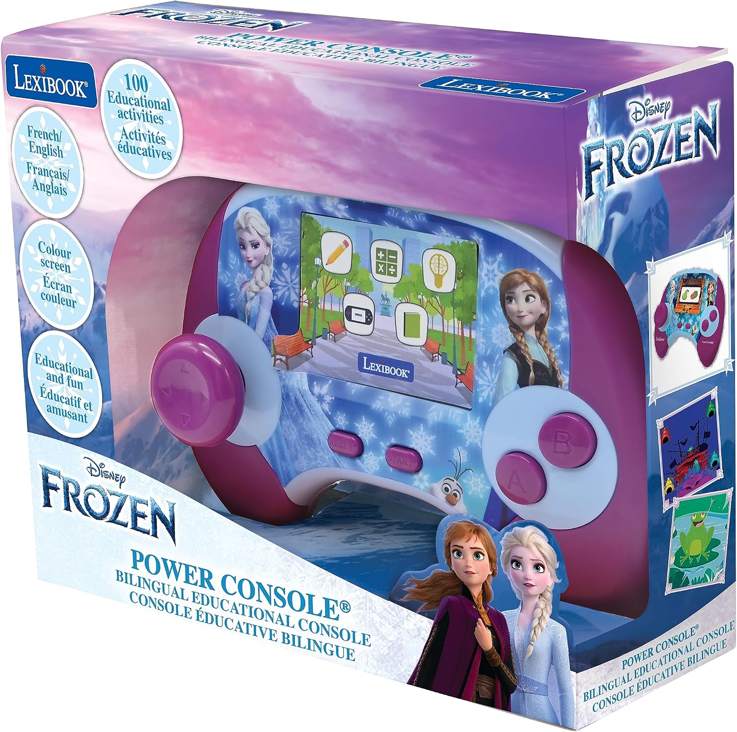 Lexibook Disney Frozen Power Console Educational Handheld Console for Kids French and English