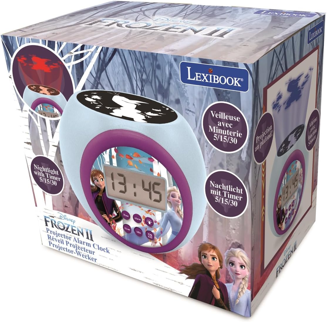 Lexibook Frozen Projector Alarm Clock with Timer