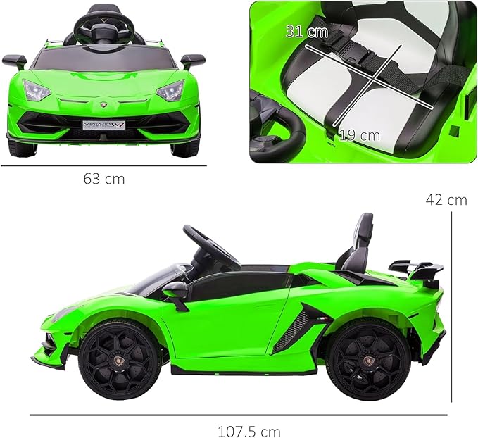 Lamborghini Ride On Electric car dimension