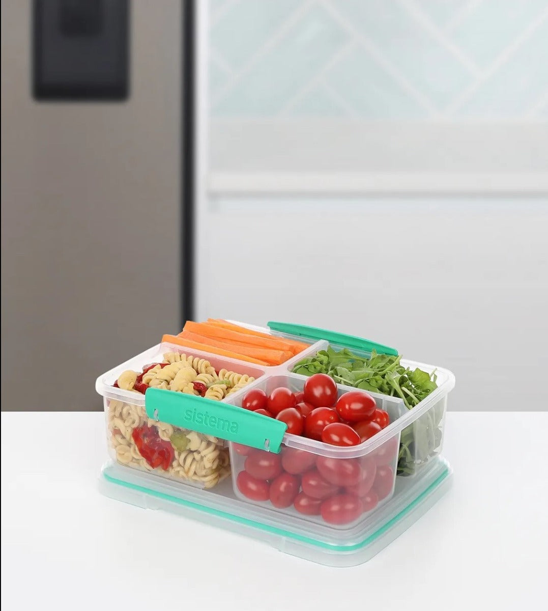 Large 1.74L Sistema Quad Split Lunch Box