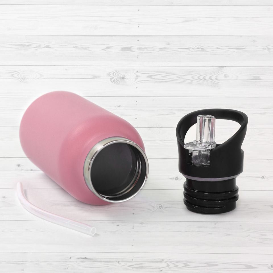 Leak-proof Pink Steel Bottle Bonjour