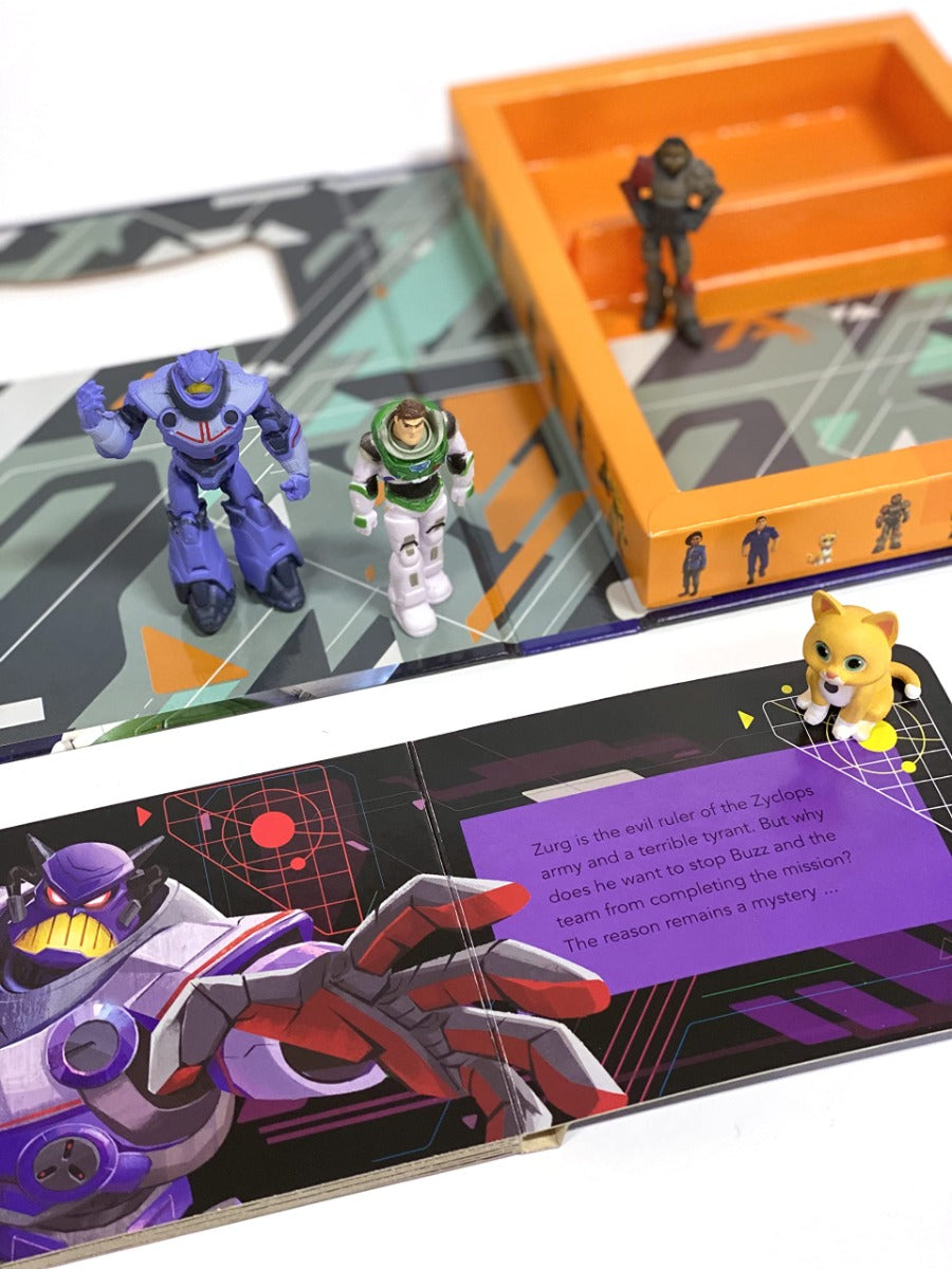 Lightyear Tattle Tales book and character toys