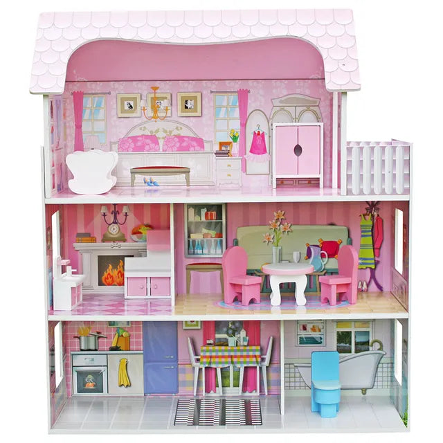 Little Angel Wooden Dollhouse 3-Story