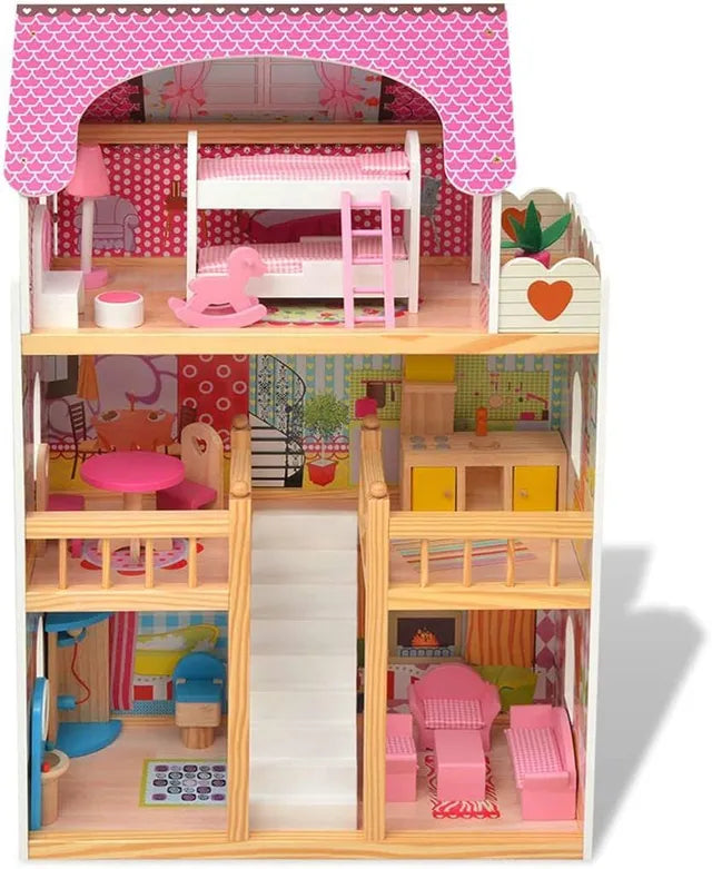 Little Angel Wooden Furnished Doll House