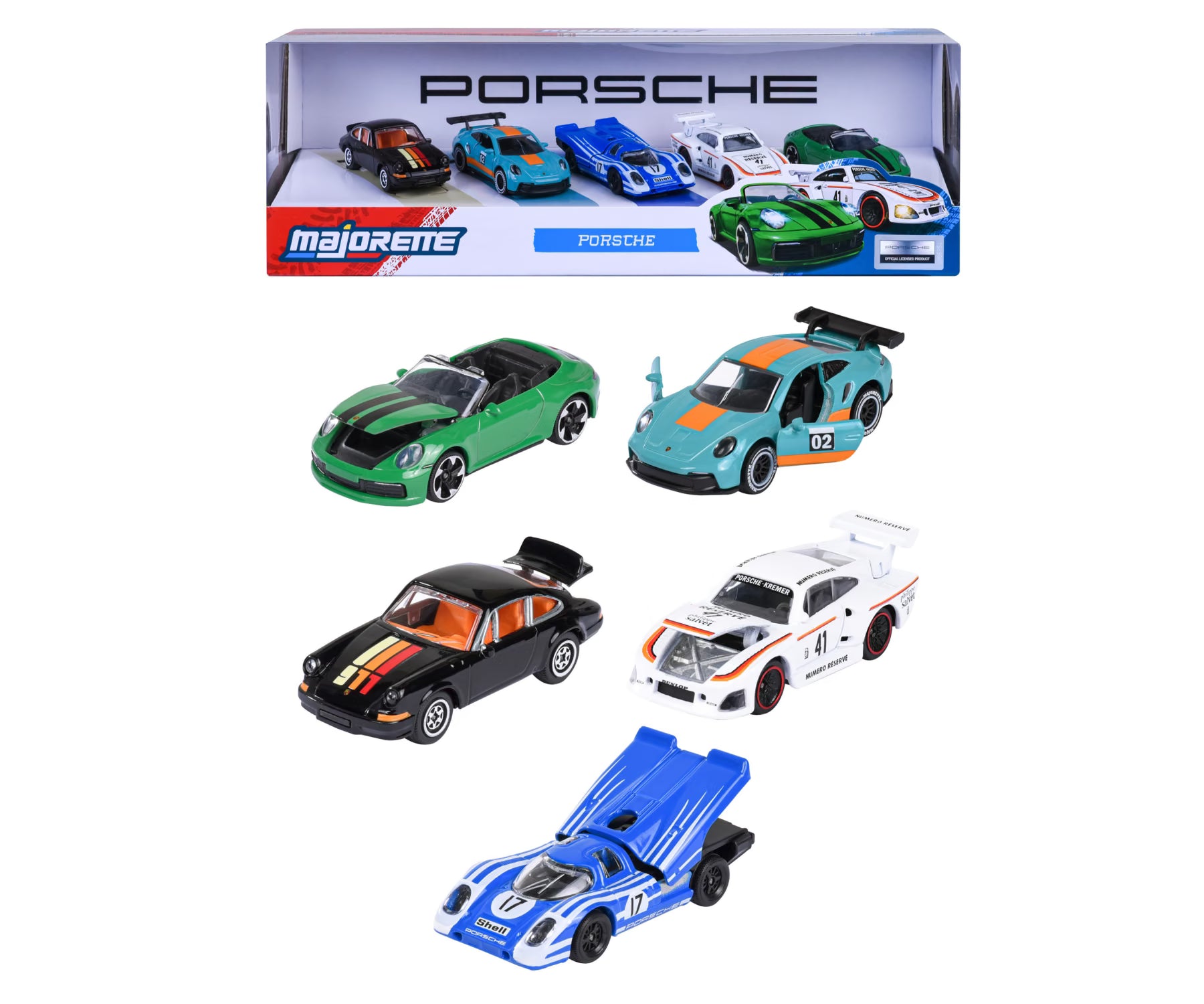 Majorette Porsche 5 Pieces Giftpack