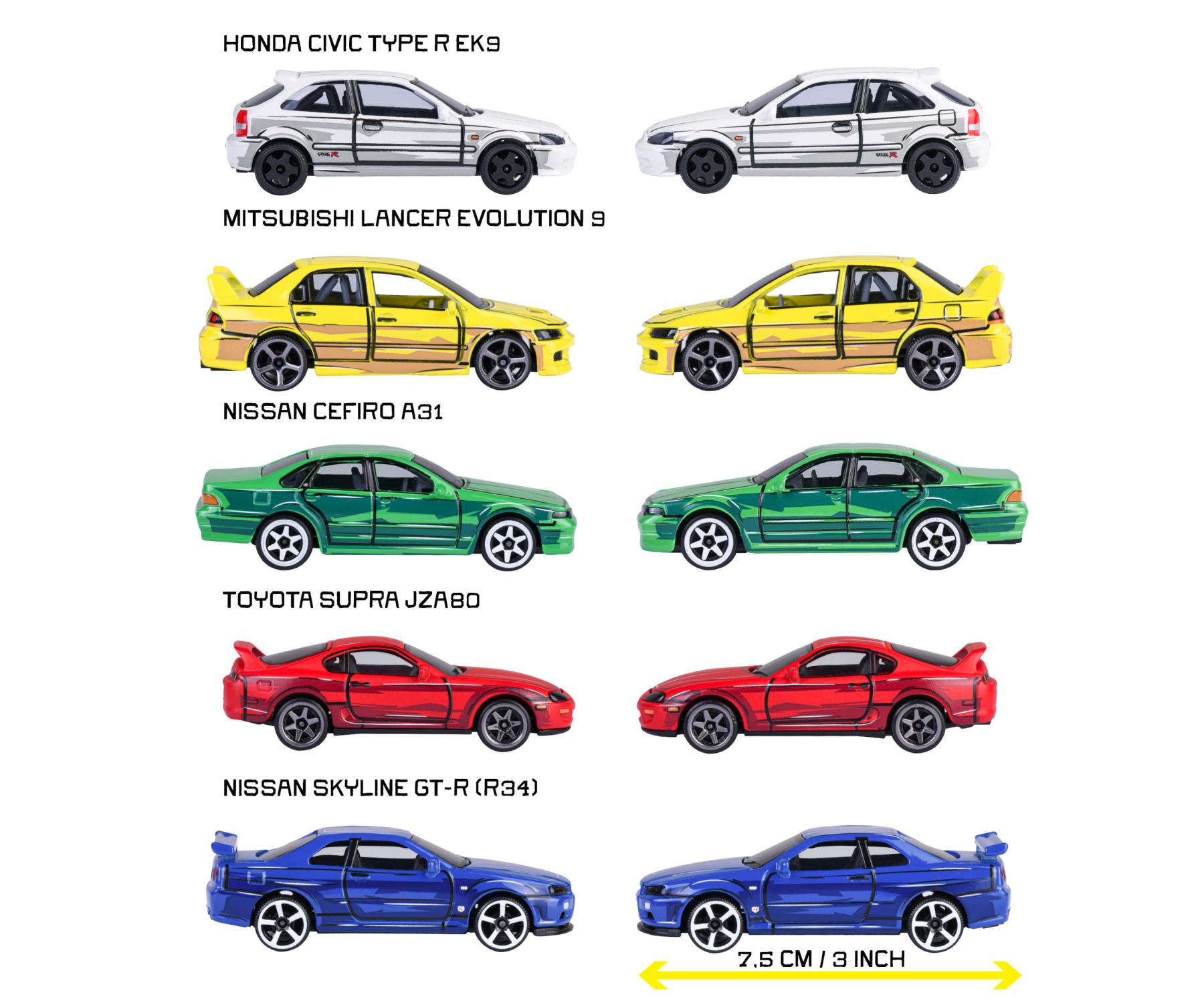 مجموعة هدايا ماجوريت أساطير JDM أنمي 5 قطع