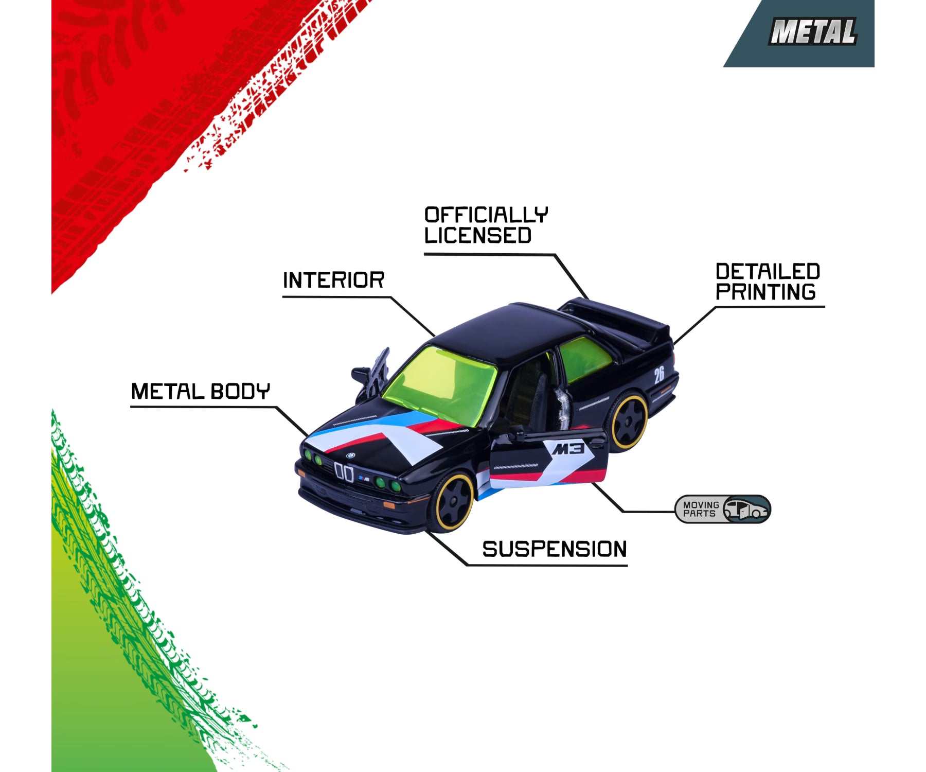 Majorette Neon Racer 9+4 Giftpack