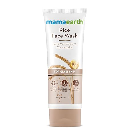 Mamaearth Rice Face Wash 100ml Mamaearth Yallatoys