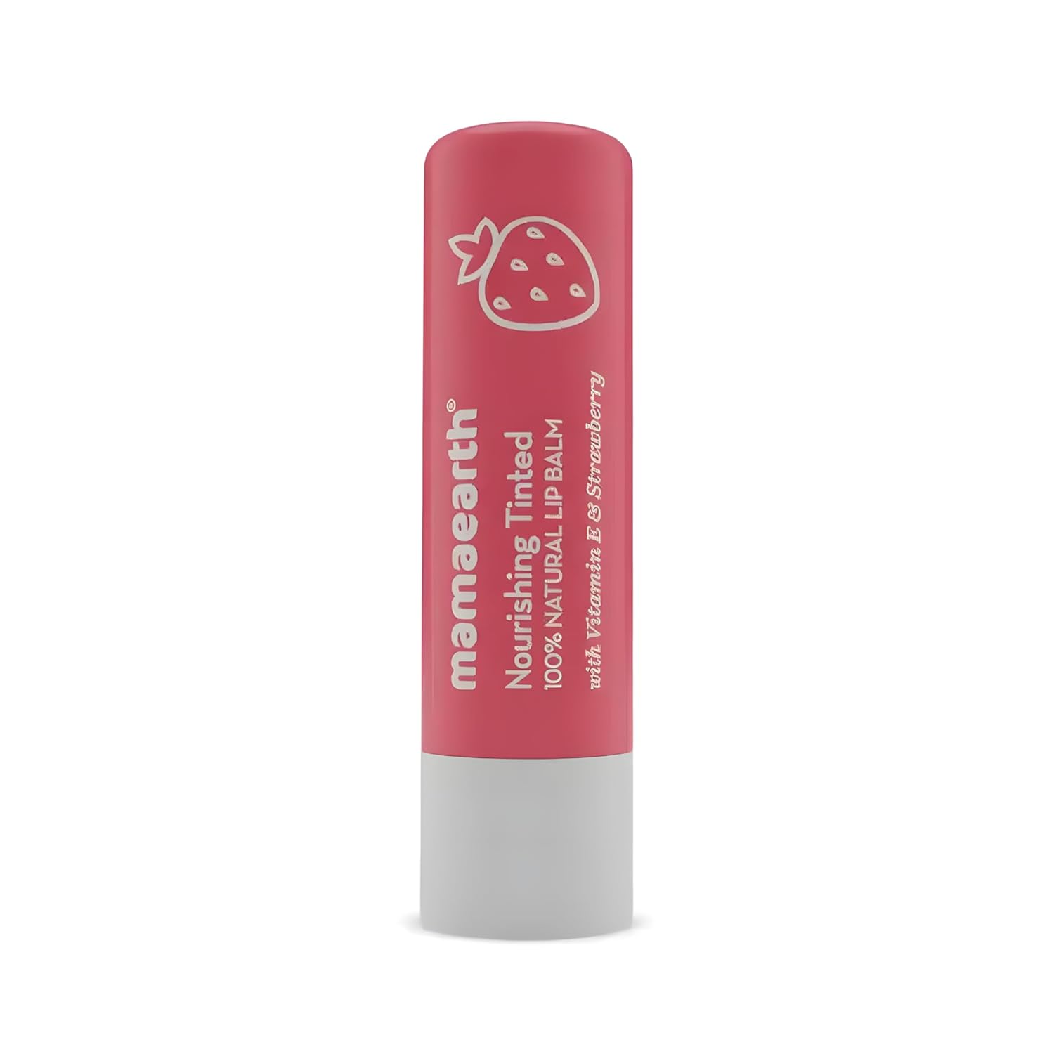 Mamaearth Nourishing Tinted 100% Natural Lip Balm Vitamin & Strawberry Regular Mamaearth Yallatoys