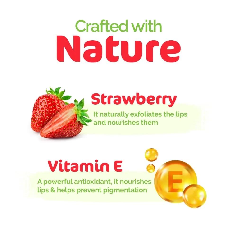 Mamaearth Nourishing Tinted 100% Natural Lip Balm Vitamin & Strawberry Regular Mamaearth Yallatoys