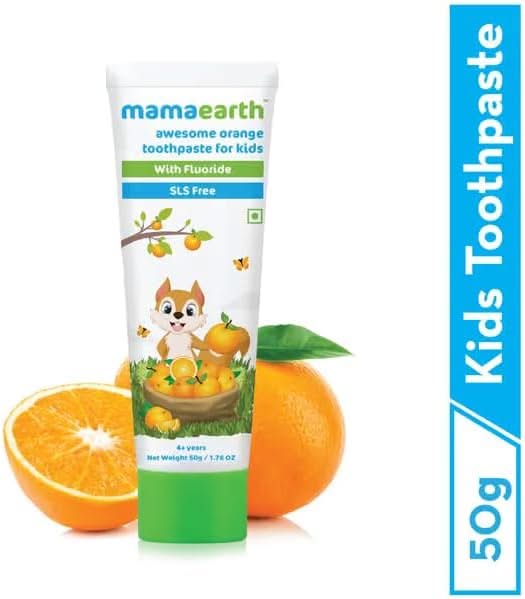 Mamaearth Awesome Orange Toothpaste 50gm Mamaearth Yallatoys