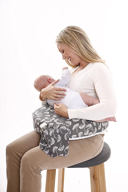 My Brest Friend Original Nursing Pillow Flowing Fans Grey My Brest Friend Yallatoys