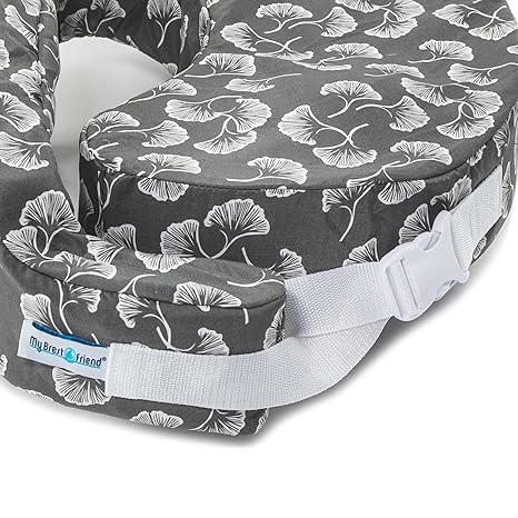 My Brest Friend Original Nursing Pillow Flowing Fans Grey My Brest Friend Yallatoys