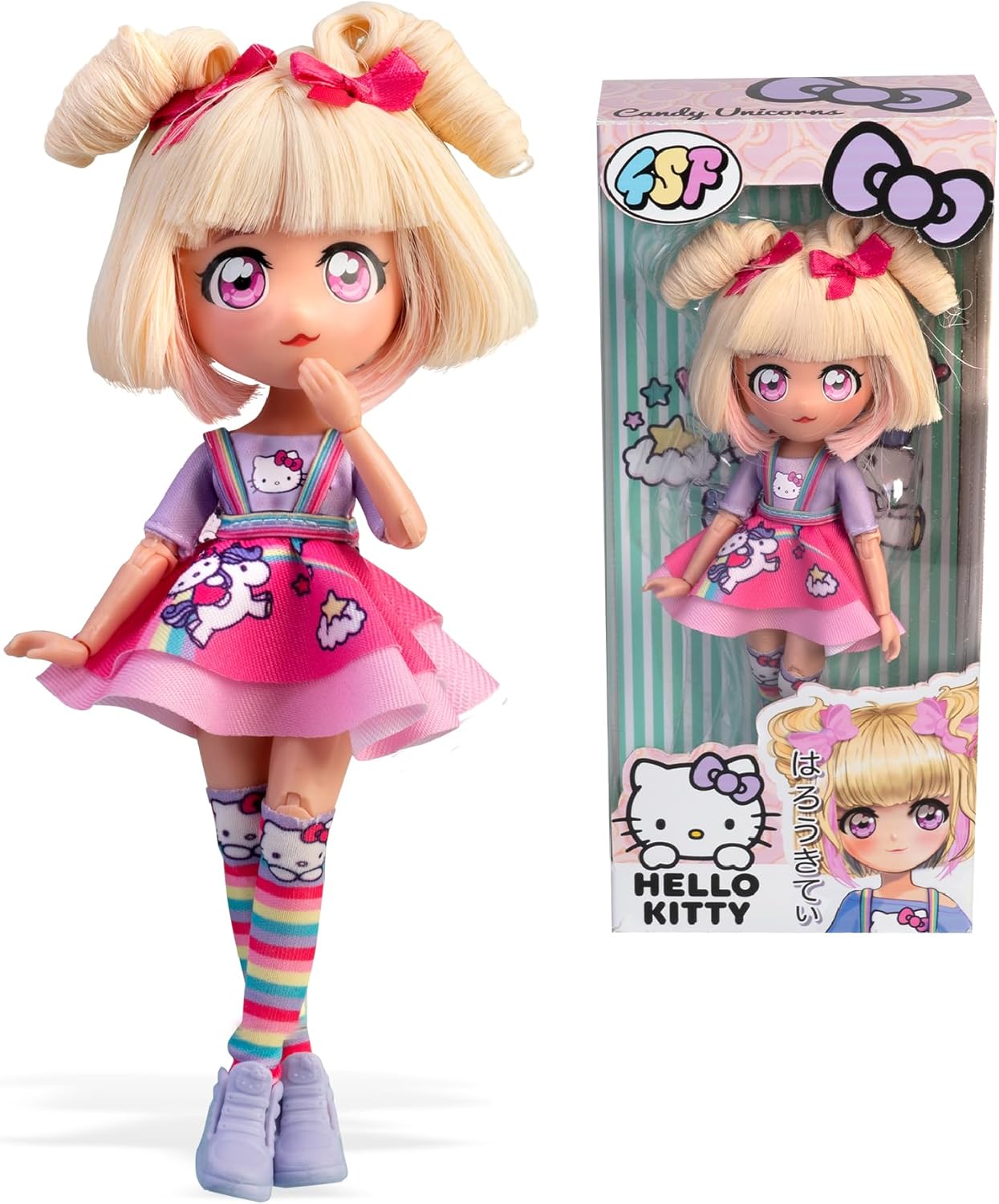 Manga Doll Hello Kitty Candy Unicorn Edition 19cm Colourful Sanrio Manga Dolls Yallatoys