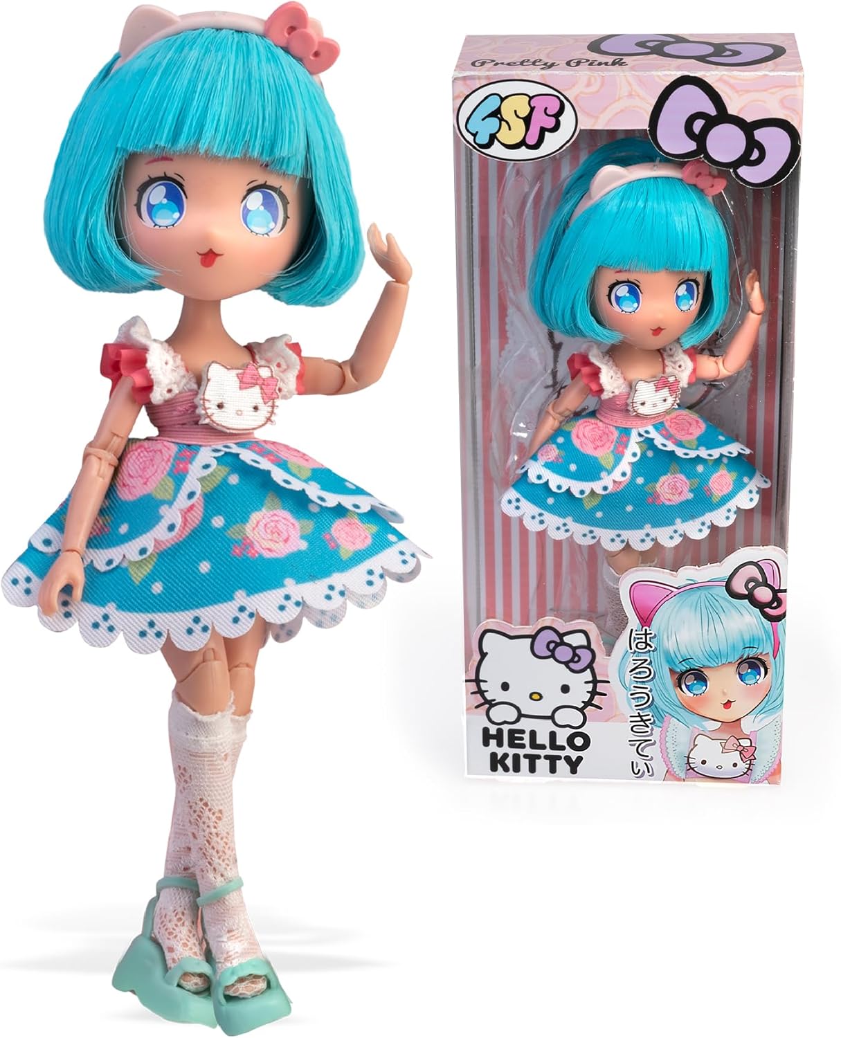 Manga Doll Hello Kitty Pretty Pink Japanese Fashion Doll 19cm with Fashionable Looks Manga Dolls Yallatoys